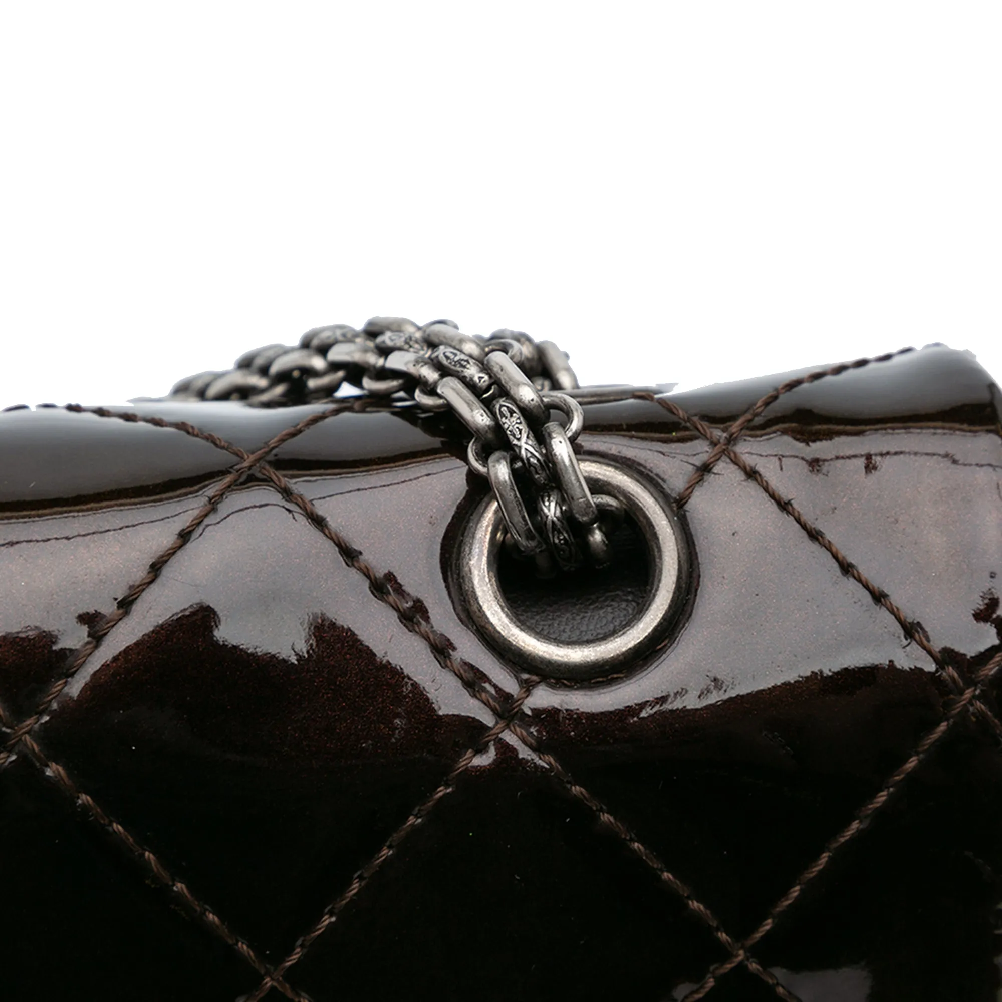 Reissue 2.55 Quilted Patent Double Flap 227