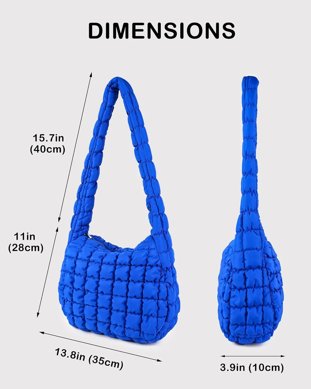 Rejolly Puffer Quilted Shoulder Bag for Women Puffy Bubble Tote Bag Lightweight Nylon Handbag Padded Soft Purse