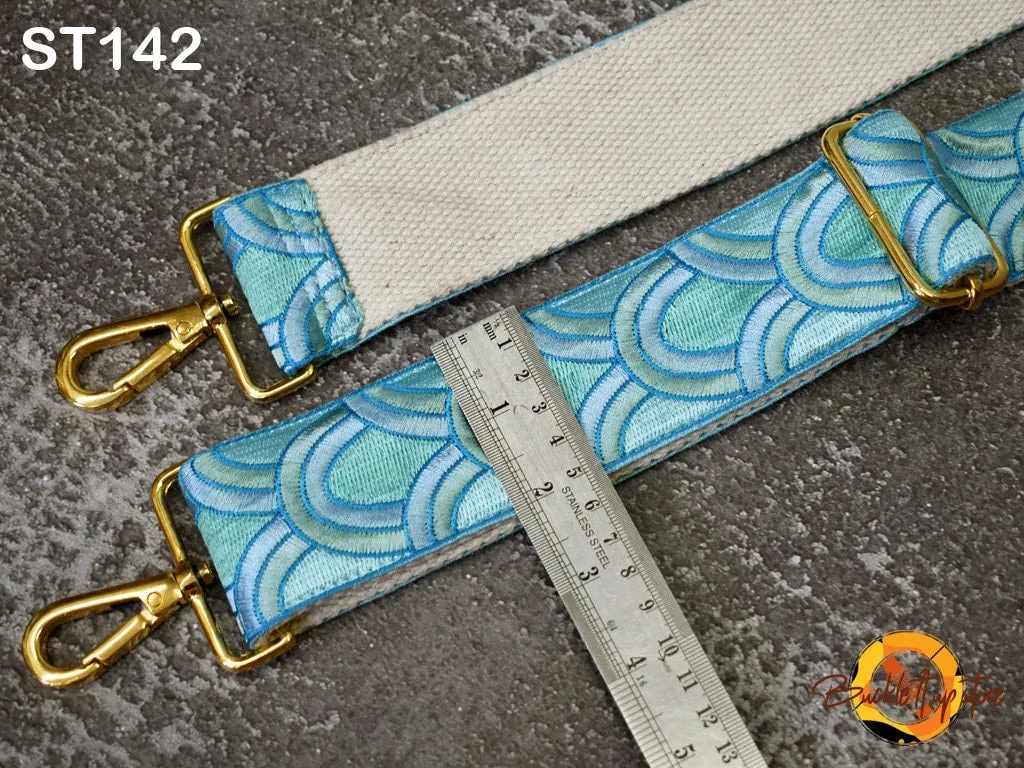 Replacement Guitar Strap Crossbody Strap for Purses Sling Bag Embroidered Adjustable Handbag Boho Strap Embroidery Camera Strap Gift for Her
