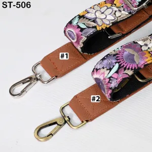 Replacement Leather  Crossbody Strap Handbag Boho Bag Strap Camera Strap Purses Embroidery Brown Adjustable Strap Christmas Gift for Sister