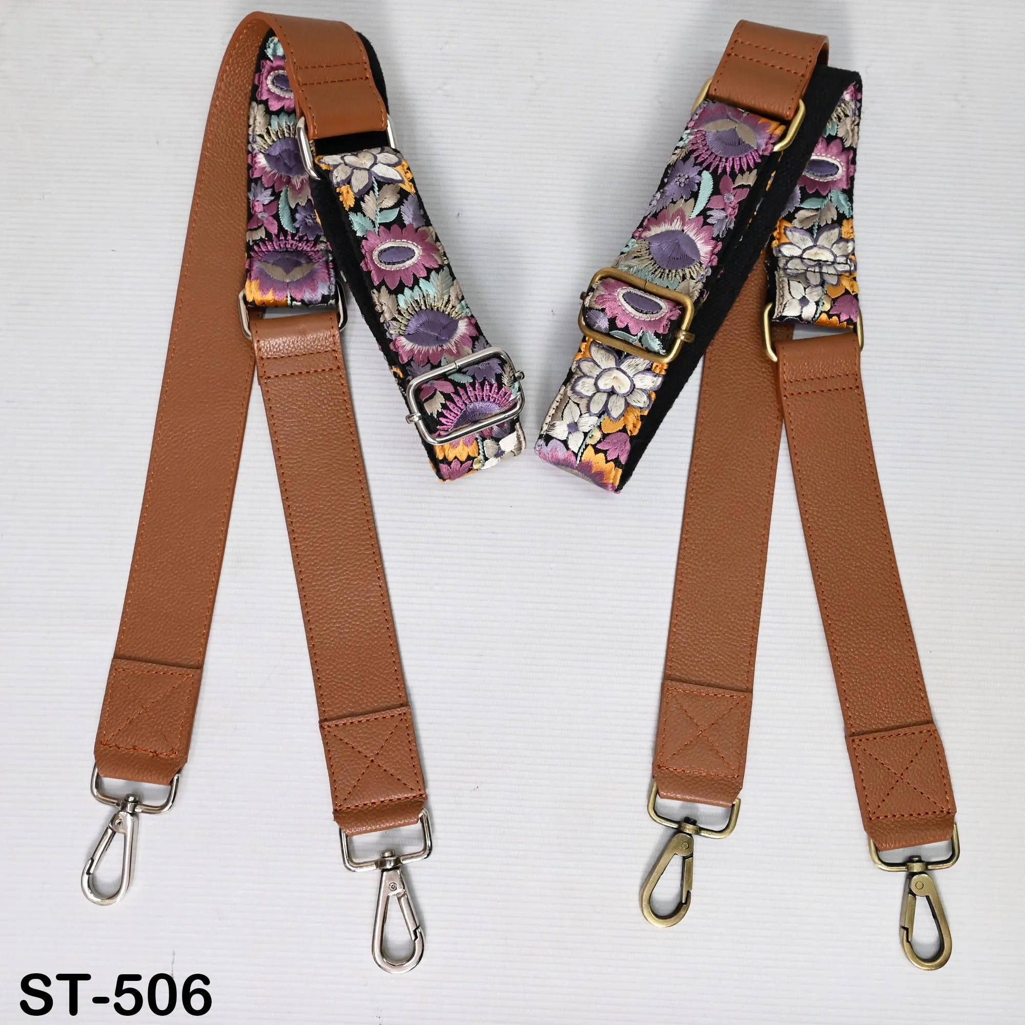 Replacement Leather  Crossbody Strap Handbag Boho Bag Strap Camera Strap Purses Embroidery Brown Adjustable Strap Christmas Gift for Sister