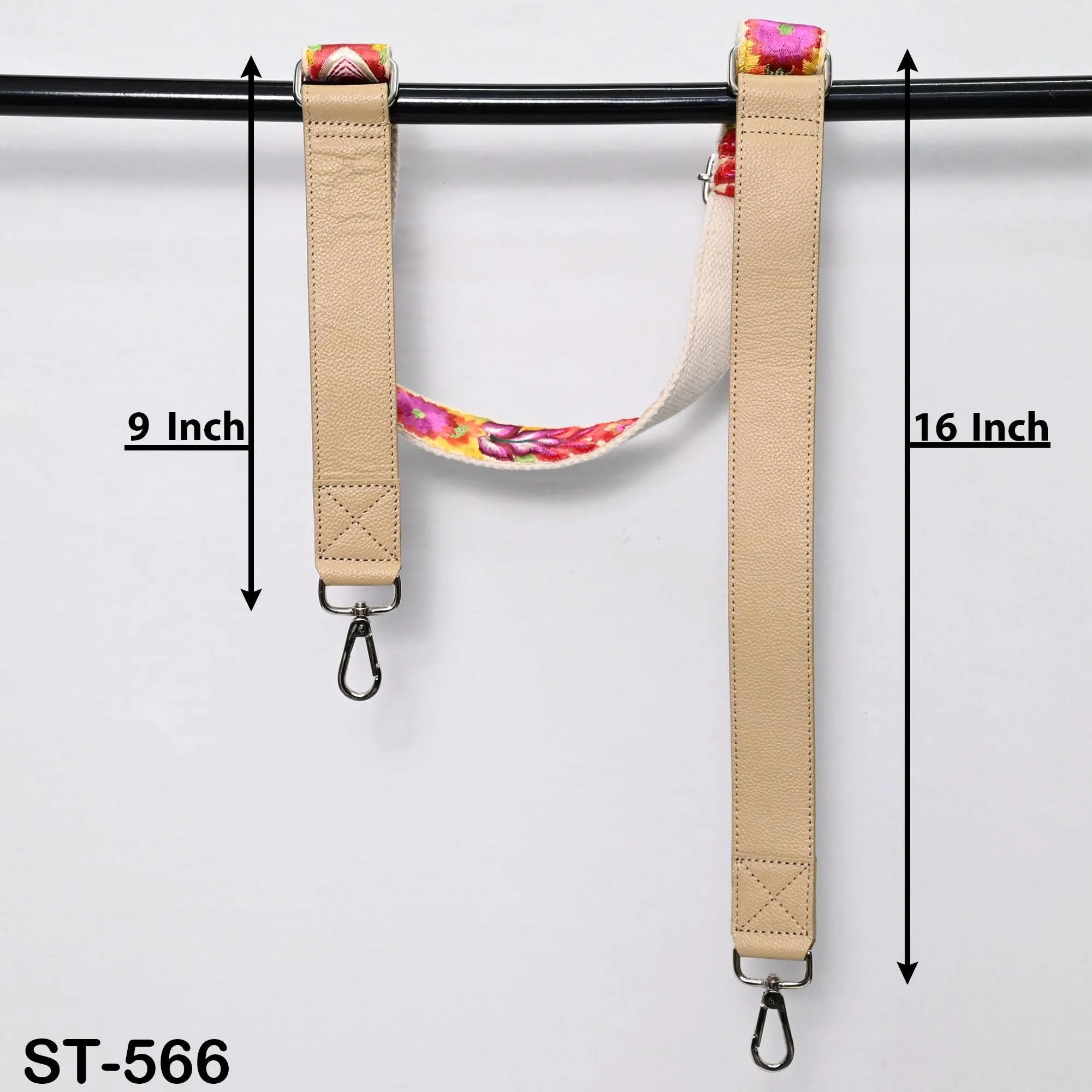 Replacement Leather  Crossbody Strap Handbag Boho Bag Strap Camera Strap Purses Embroidery Pale Taupe Adjustable Strap Christmas Gift Sister