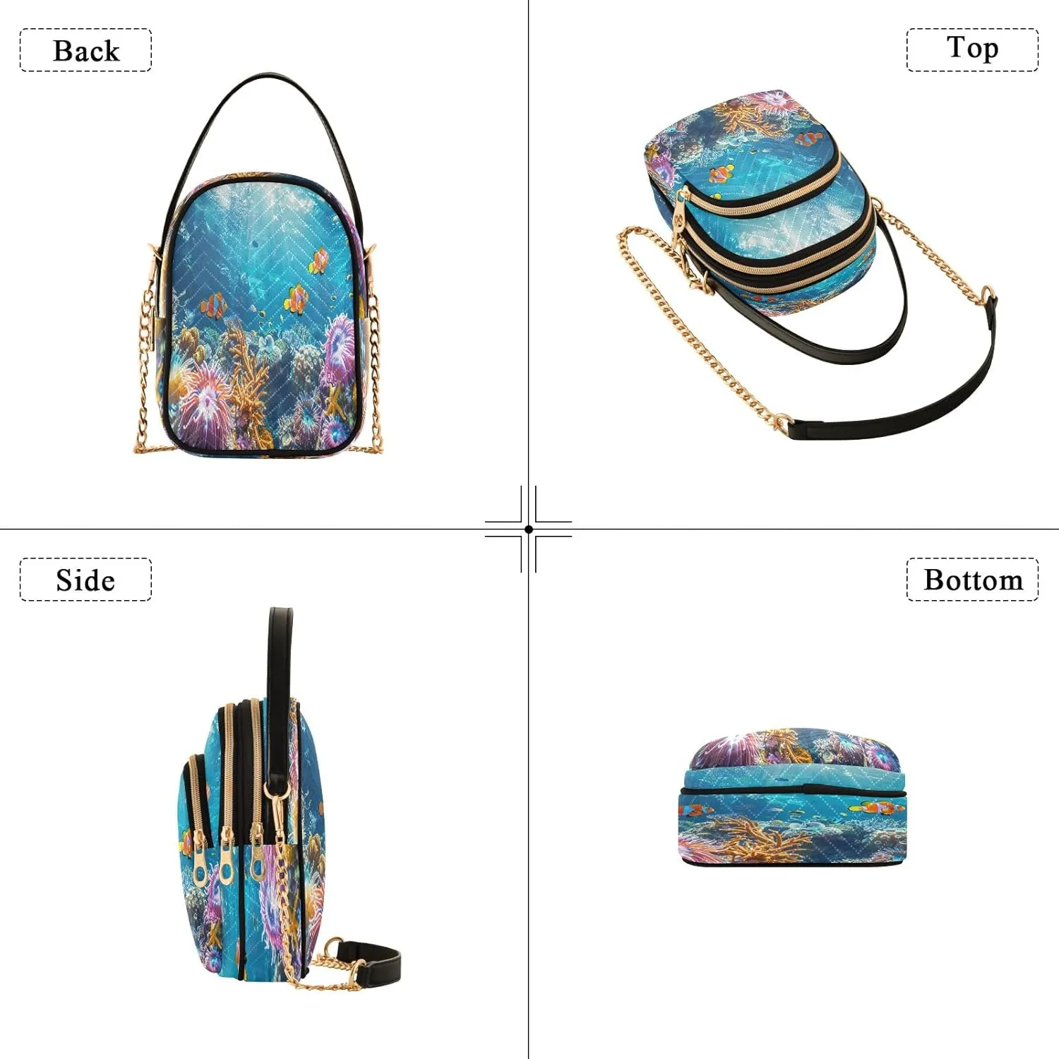 Retro Moon and Sun Cross Body Crossbody Bags for Women, Womens Handbags Trendy Small Shoulder Purses for Women