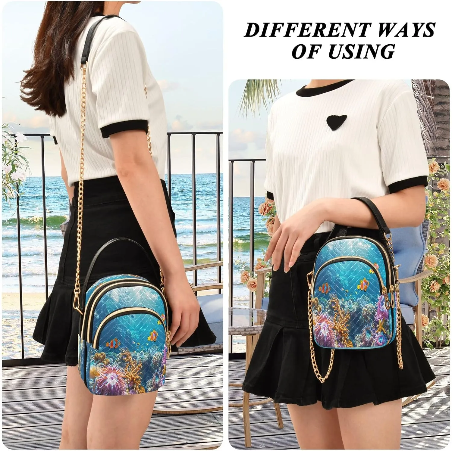 Retro Moon and Sun Cross Body Crossbody Bags for Women, Womens Handbags Trendy Small Shoulder Purses for Women