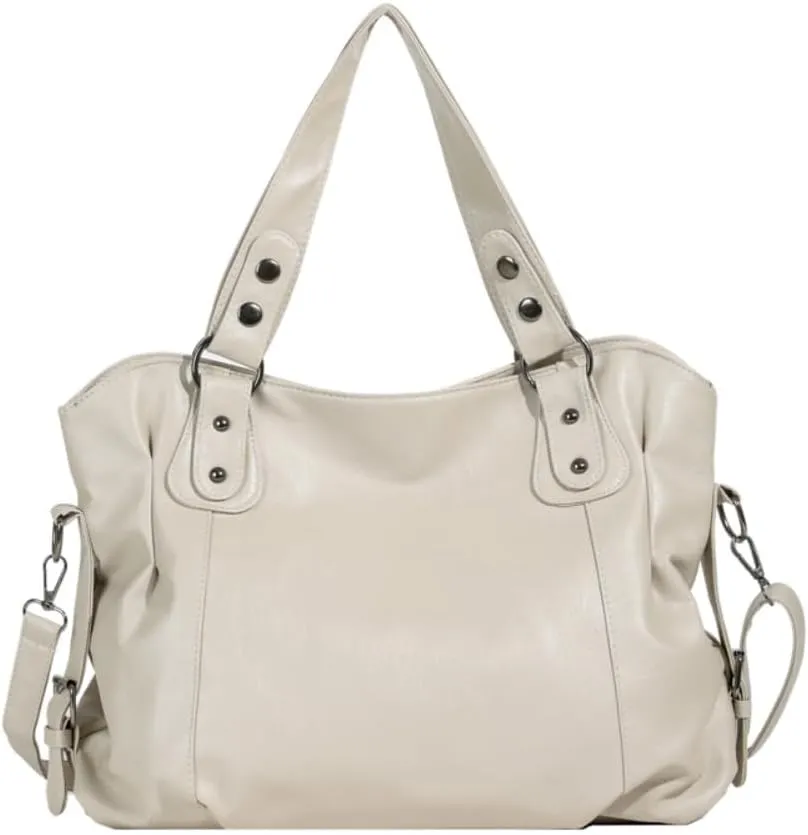 RICHTRUE Gloss Leather Tote Bag Work Tote Bag Y2k Shoulder Bag Crossbody Grunge Leather Crossbody Bags Women Studded Purse