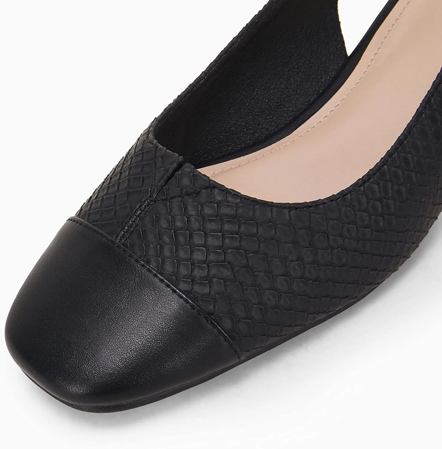 Rilista Women's Slingback Low Heels Closed Toe Chunky Block Heel Comfortable Office Dress Pumps Shoes
