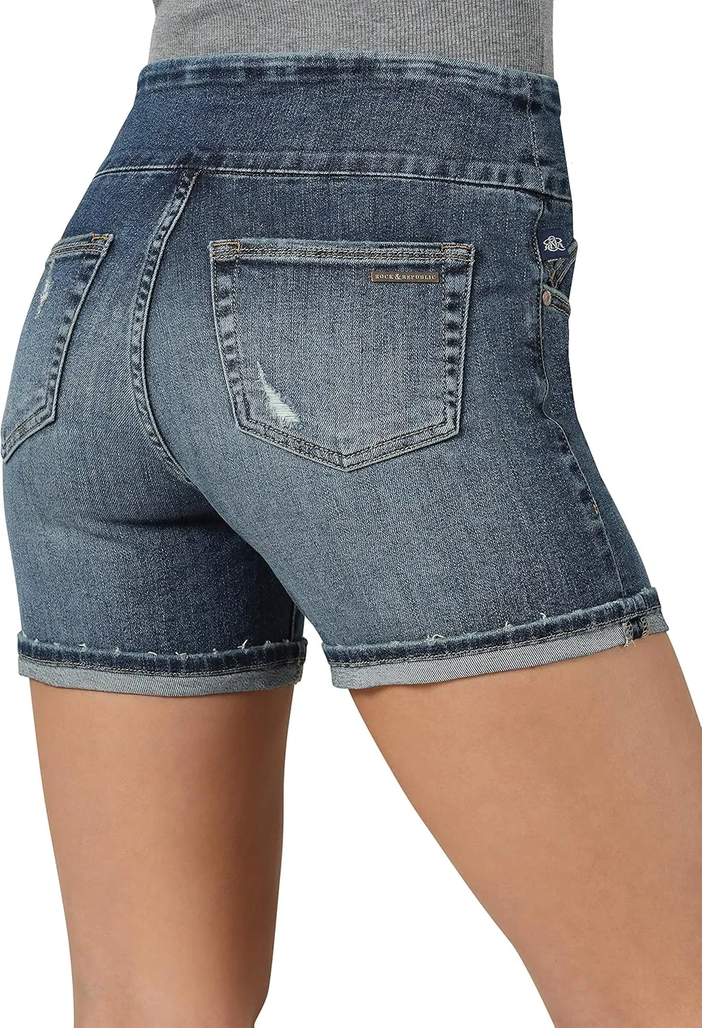 Rock & Republic Womens Denim Rx Fever Stretch 4.5" Short