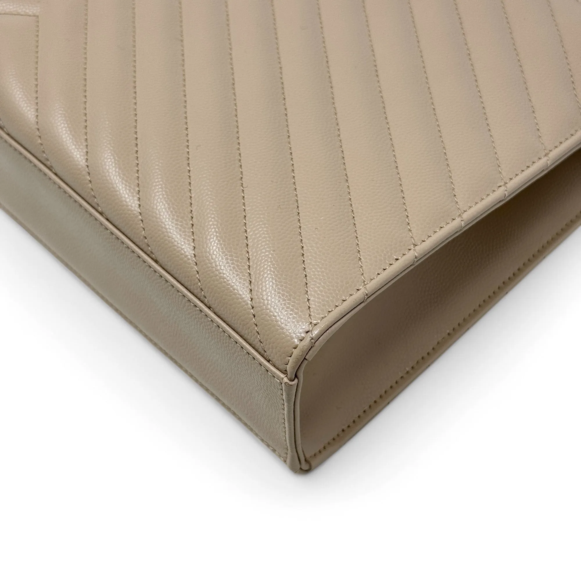 Saint Laurent Beige Large Envelope Bag
