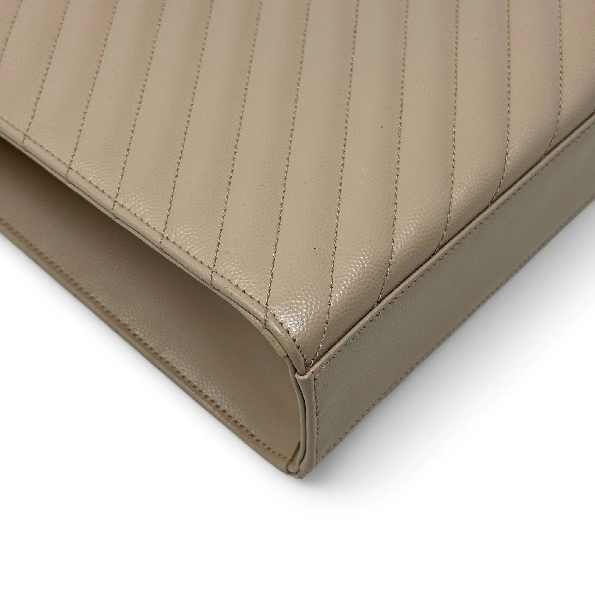 Saint Laurent Beige Large Envelope Bag