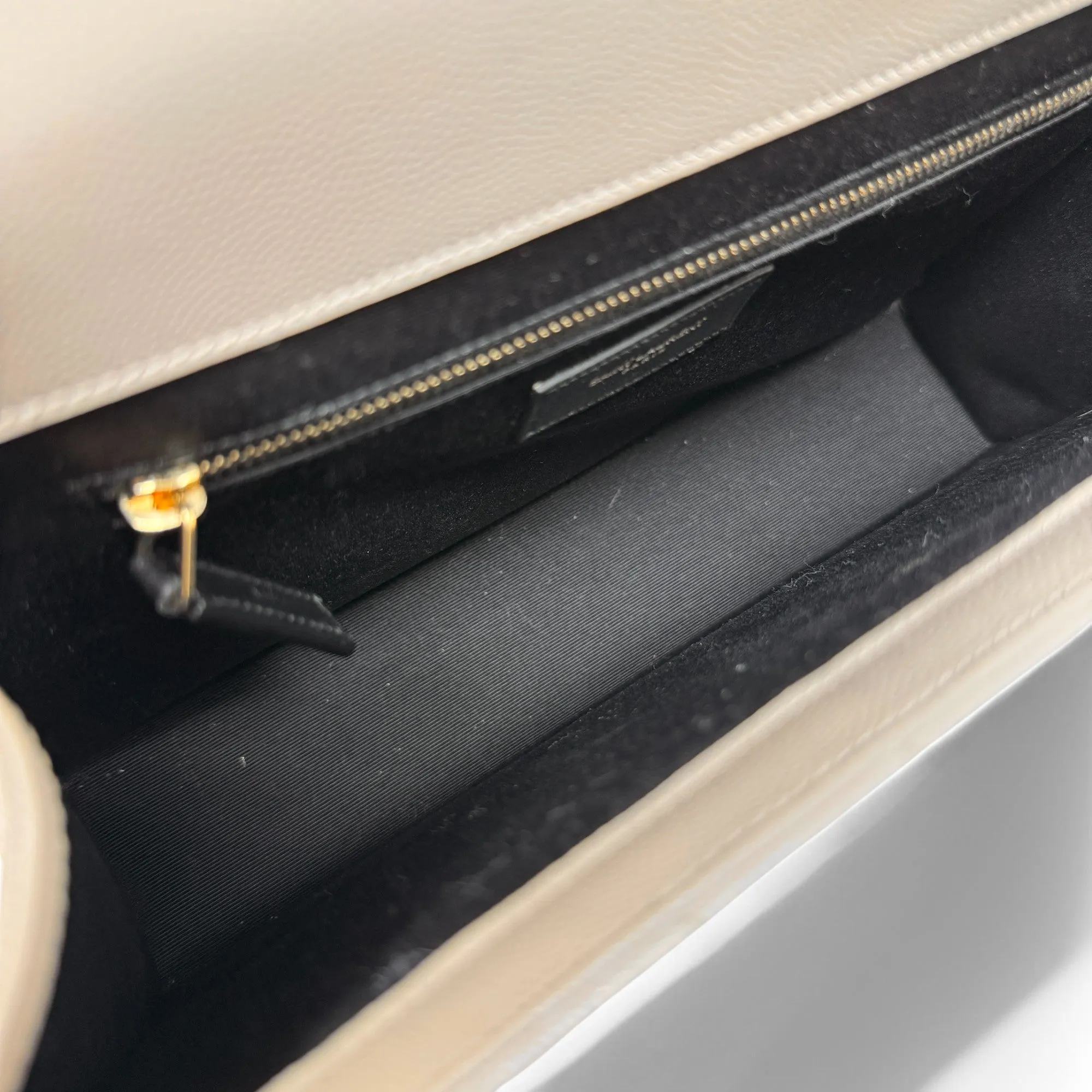 Saint Laurent Beige Large Envelope Bag