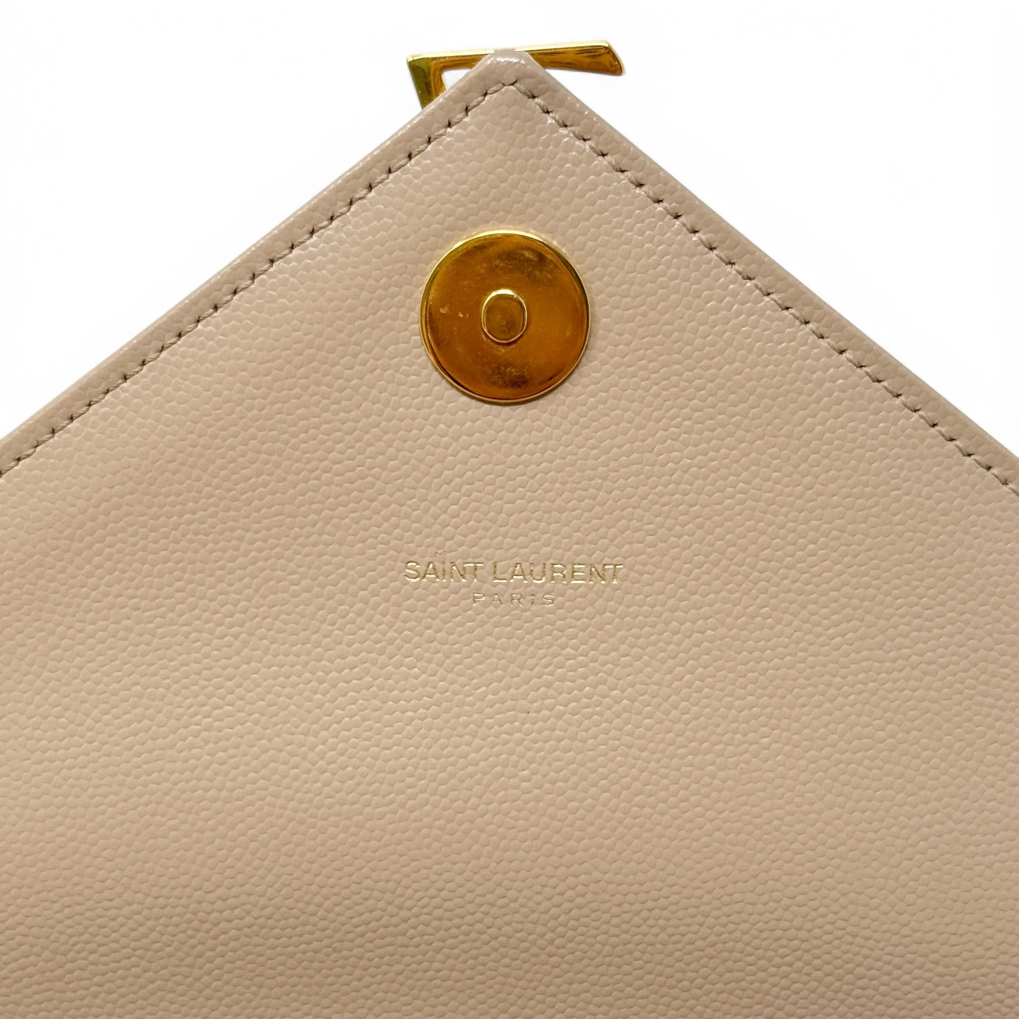 Saint Laurent Beige Large Envelope Bag
