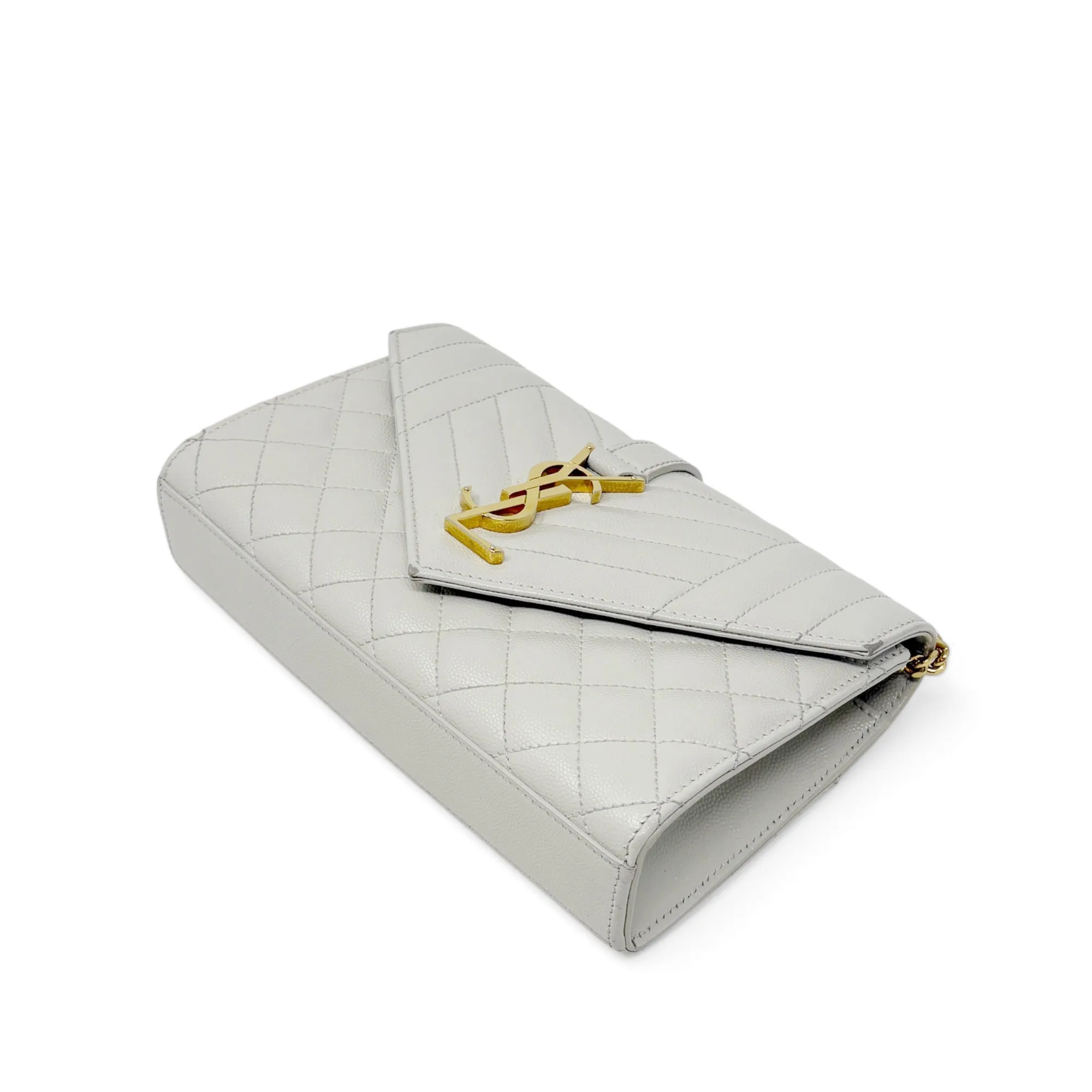 Saint Laurent Blanc Vintage Small Envelope Bag