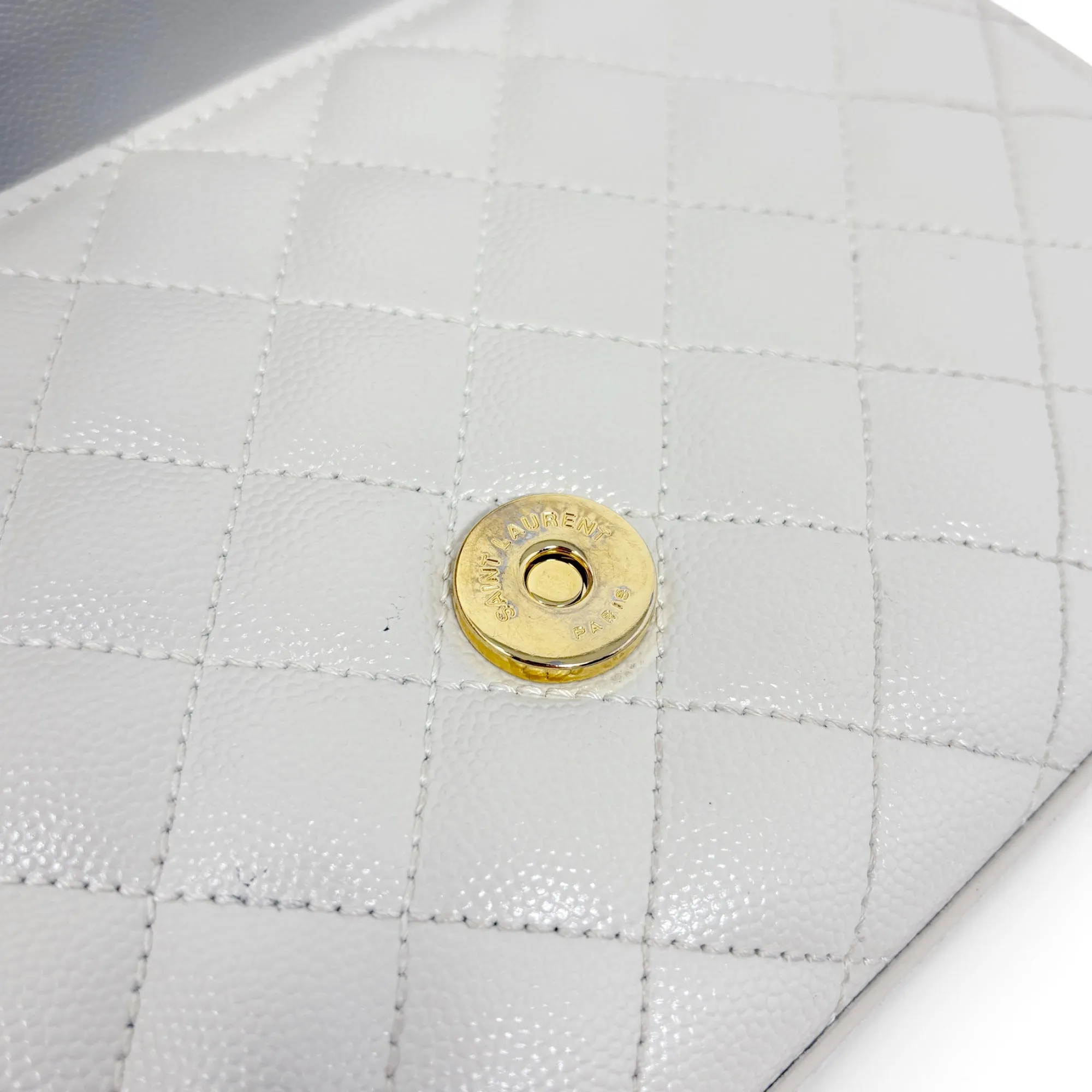 Saint Laurent Blanc Vintage Small Envelope Bag
