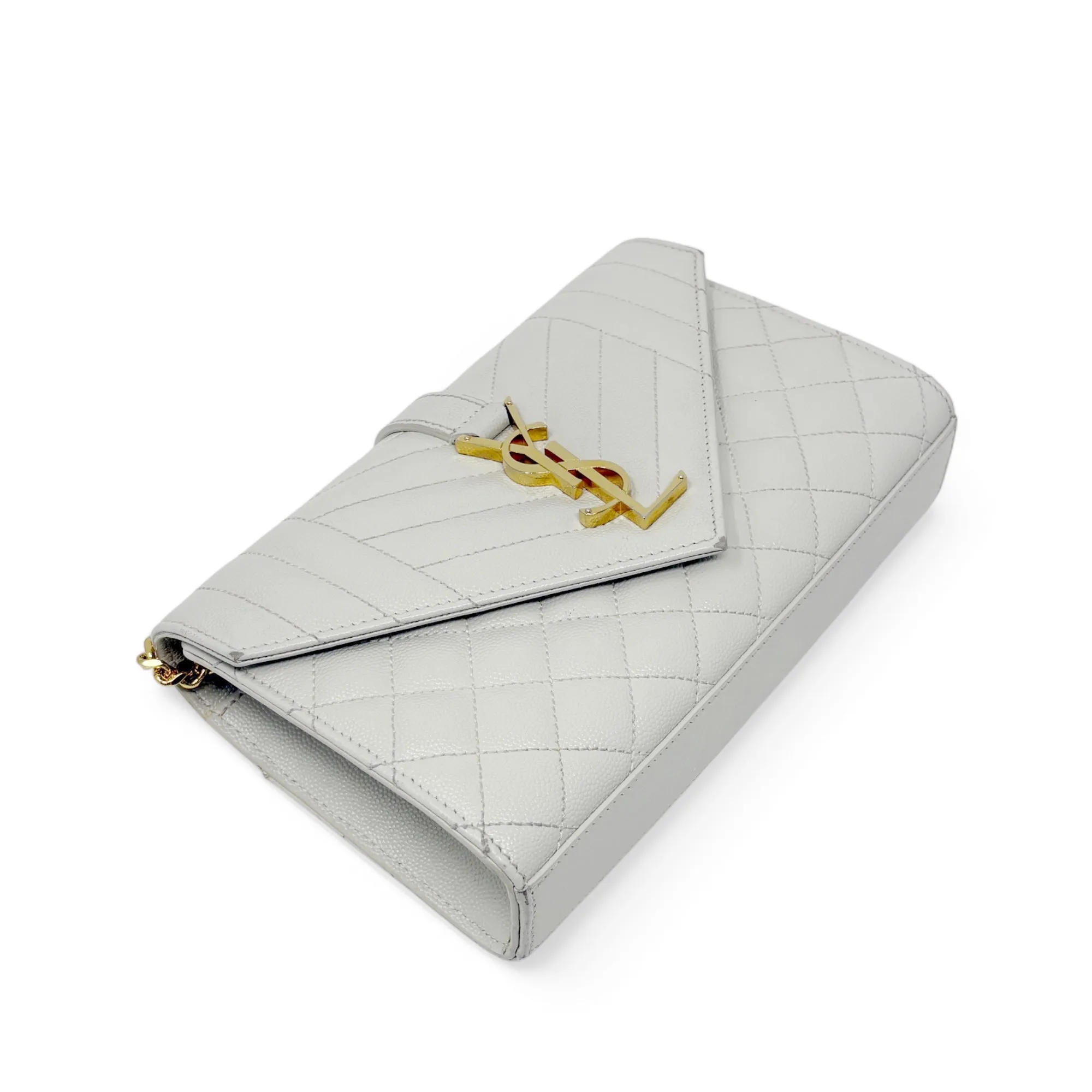 Saint Laurent Blanc Vintage Small Envelope Bag