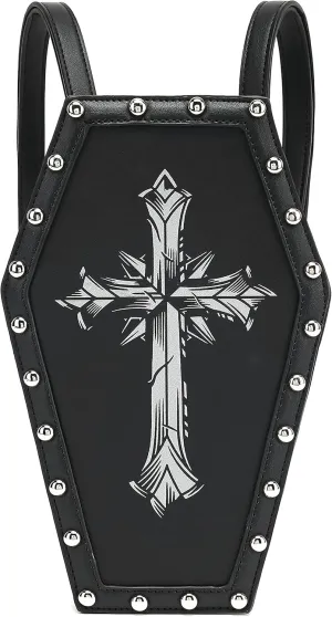 Scarleton Studded Skull Bag for Women, Vegan Leather Punk Rock Rivet Bag, Shoulder Bag H1417