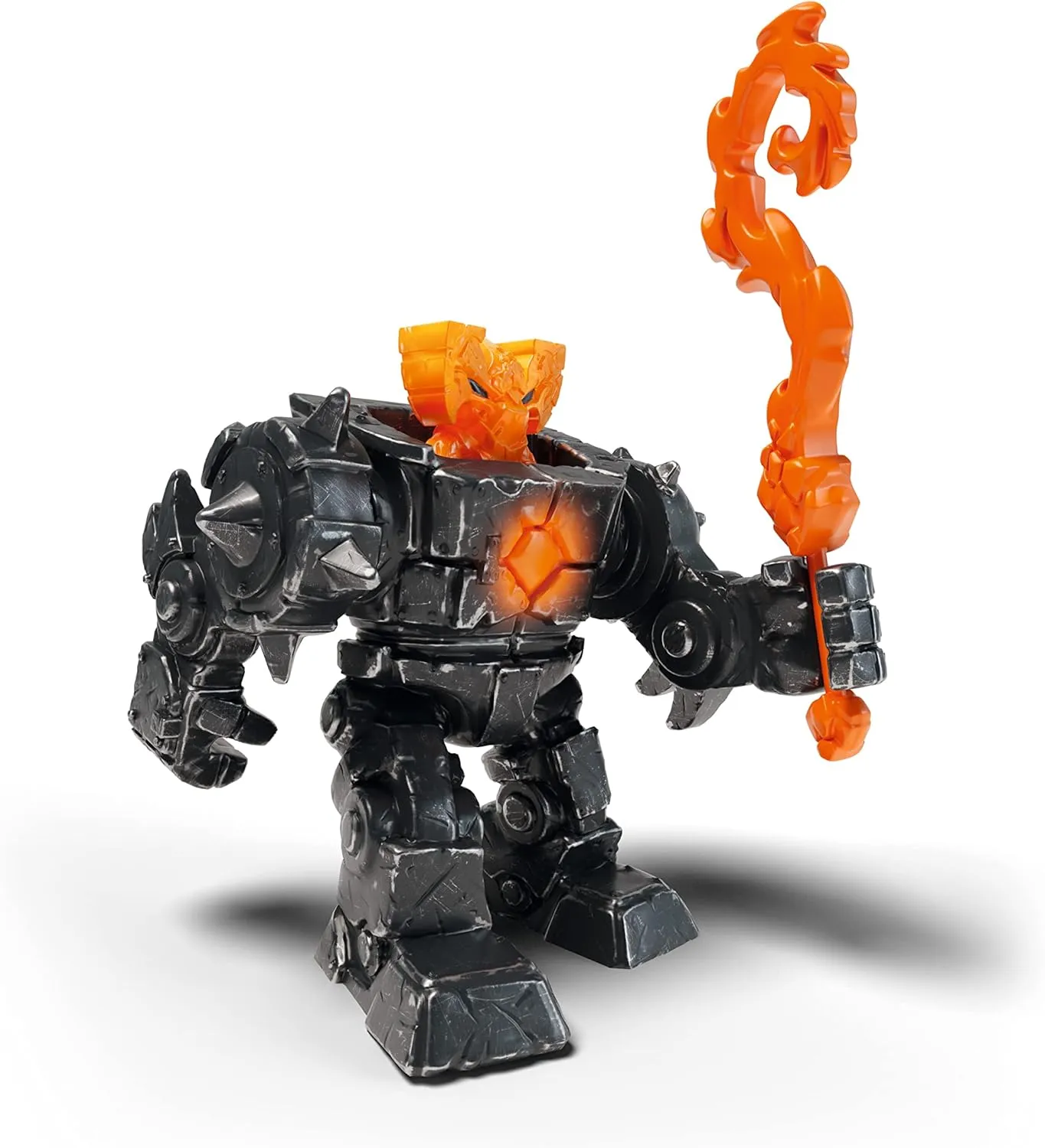 Schleich 7-Piece Eldrador Action Figure Set with Lava Mini Robot, Mini Creature, Weapon & 4 Surprise Toys Mini Creatures (77492)