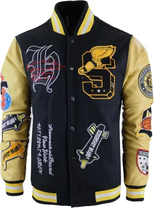 SCREENSHOT VARSITY JACKET 3202 Mens Streetwear Urban Padding Quilted Linning Heavy Fashion Jacket