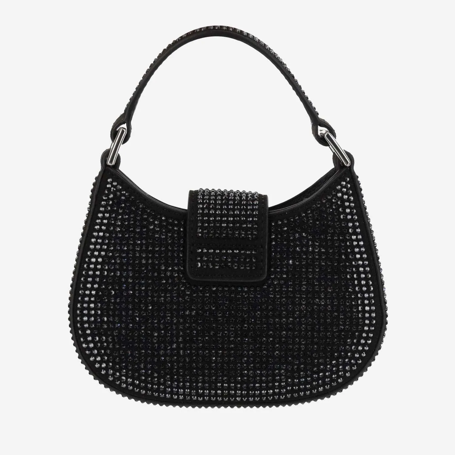 Self Portrait Micro Hobo Bag With Rhinestones