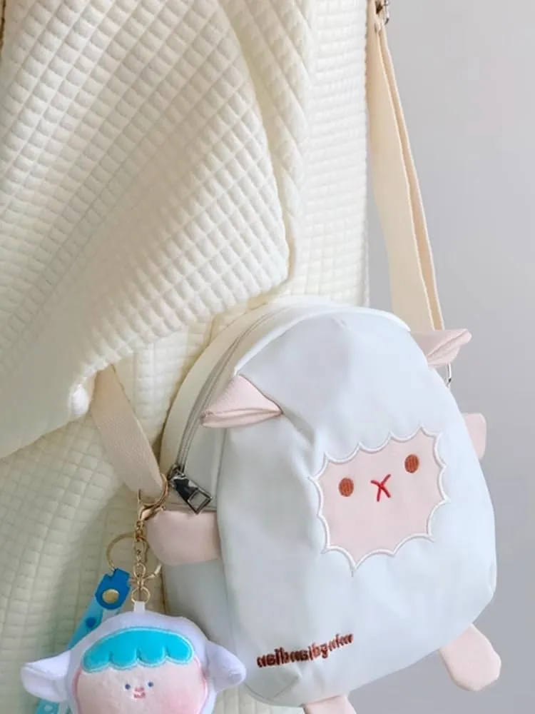 Sheep Crossbody Bag Cute Mini Backpack Cute Bag Kawaii Purse Small Backpack for Women Crossbody Bag Travel Gift (brown,Small)