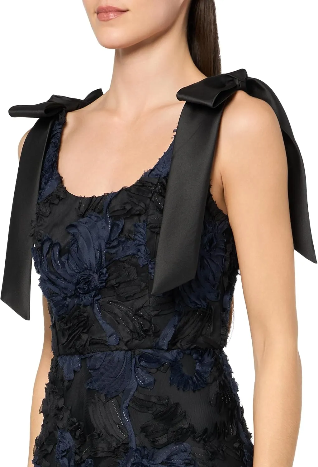 Shoshanna Women's Midnight Embroidered Tulle Dakota Dress