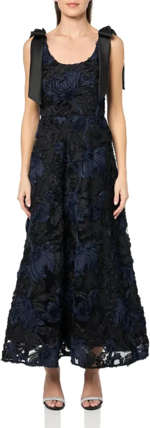Shoshanna Women's Midnight Embroidered Tulle Dakota Dress