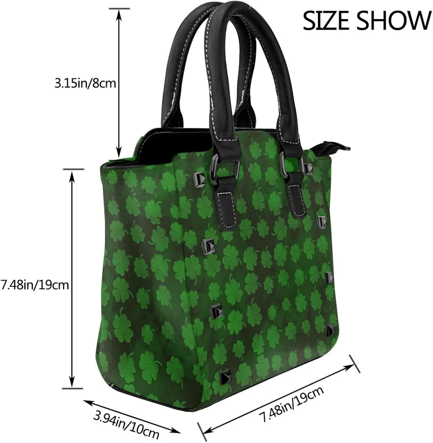 Shoulder Bag for Women Tote Bag Shoulder Bag Handbag PU Leather Studded Satchel Bag with Pockets