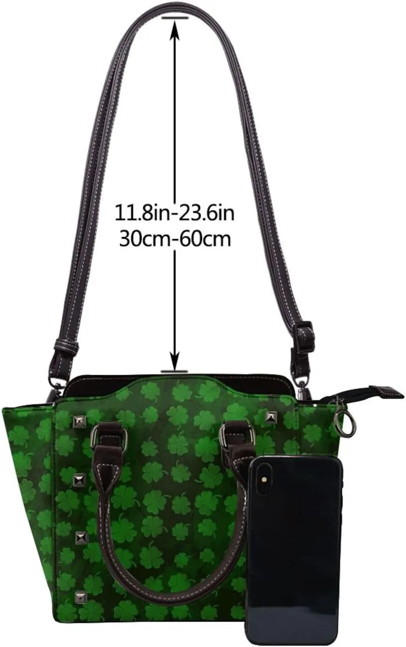 Shoulder Bag for Women Tote Bag Shoulder Bag Handbag PU Leather Studded Satchel Bag with Pockets