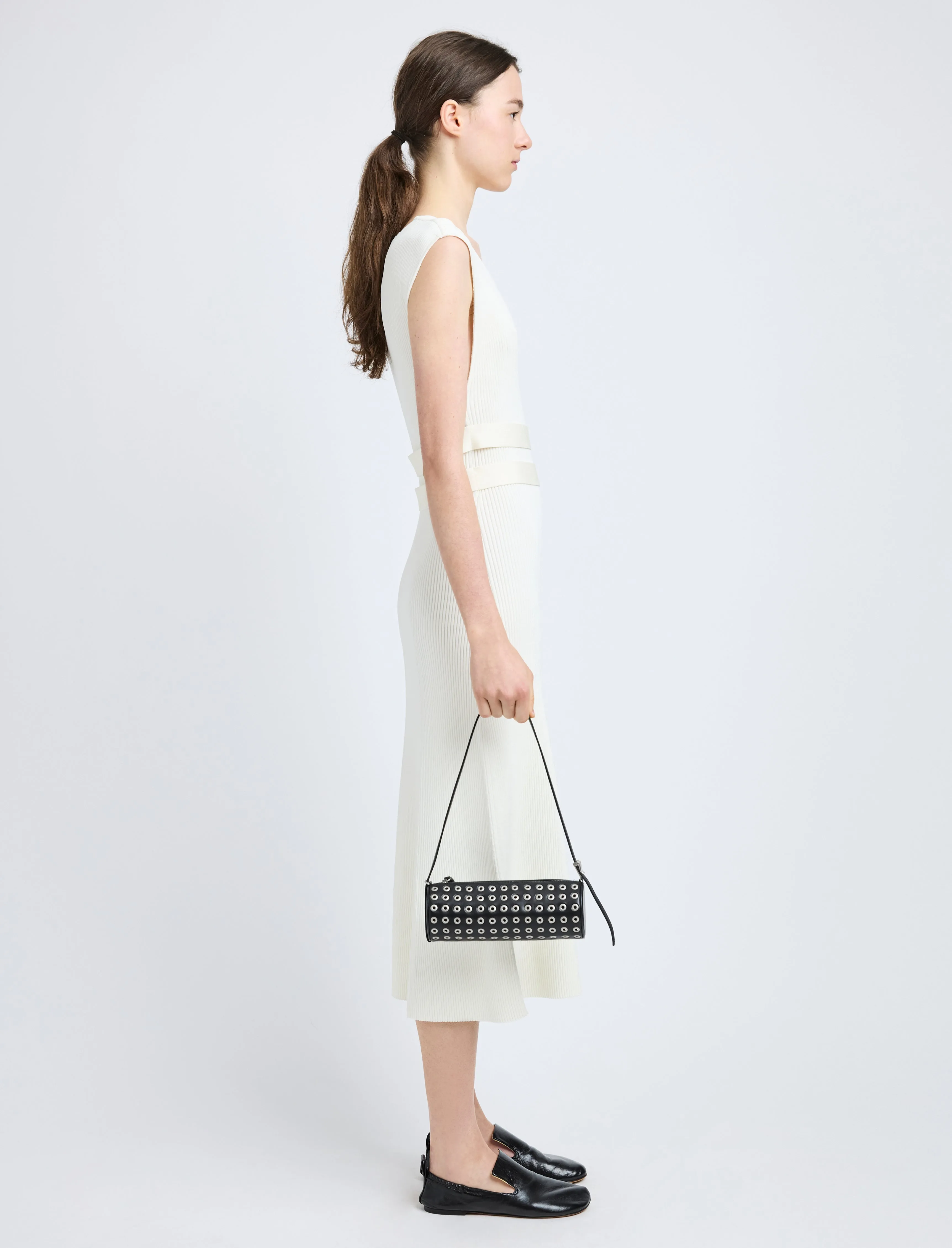 Silo Bag in Eyelet Covered Nappa