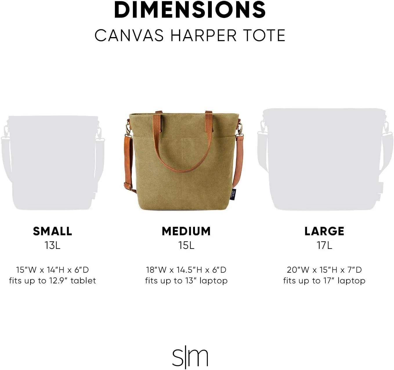 Simple Modern Canvas Tote Bag for Women