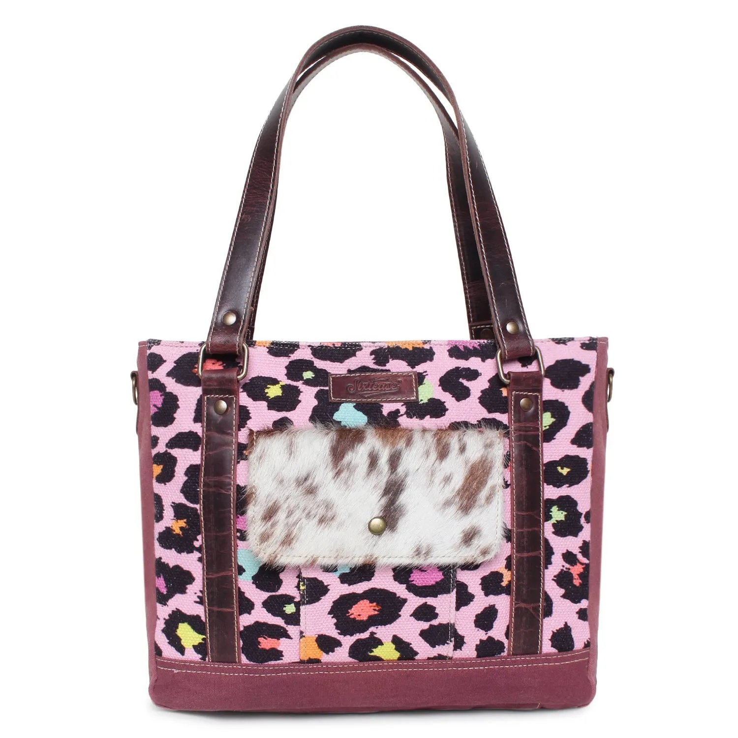Sixtease Up-cycled Canvas Functional Tote Bag: Sustainable Style, Urban Versatility, Perfect for Effortless Everyday Adventures! - (SB-4083)
