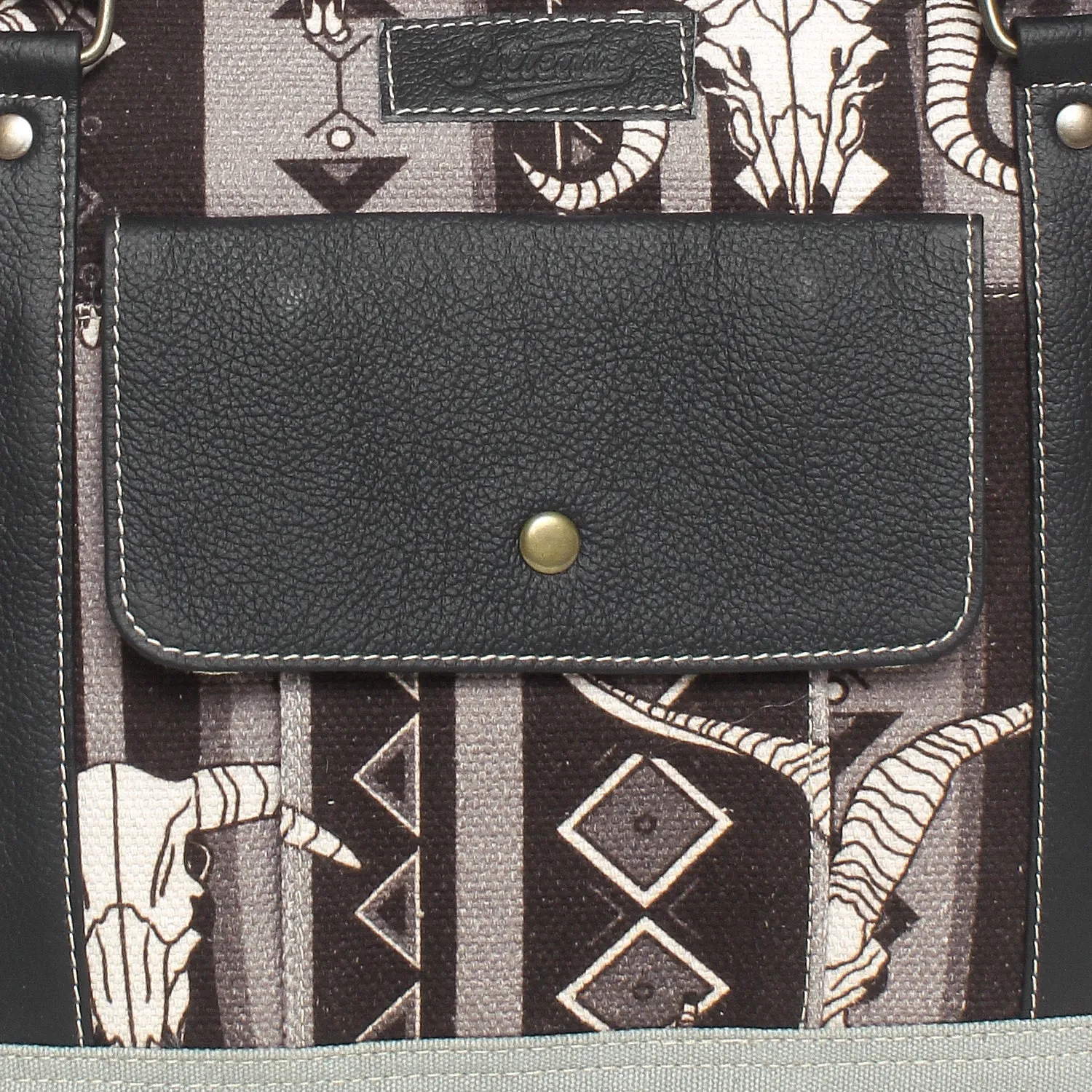 Sixtease Up-cycled Canvas Functional Tote Bag: Sustainable Style, Urban Versatility, Perfect for Effortless Everyday Adventures! - (SB-4140)