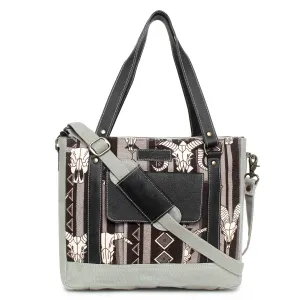 Sixtease Up-cycled Canvas Functional Tote Bag: Sustainable Style, Urban Versatility, Perfect for Effortless Everyday Adventures! - (SB-4140)