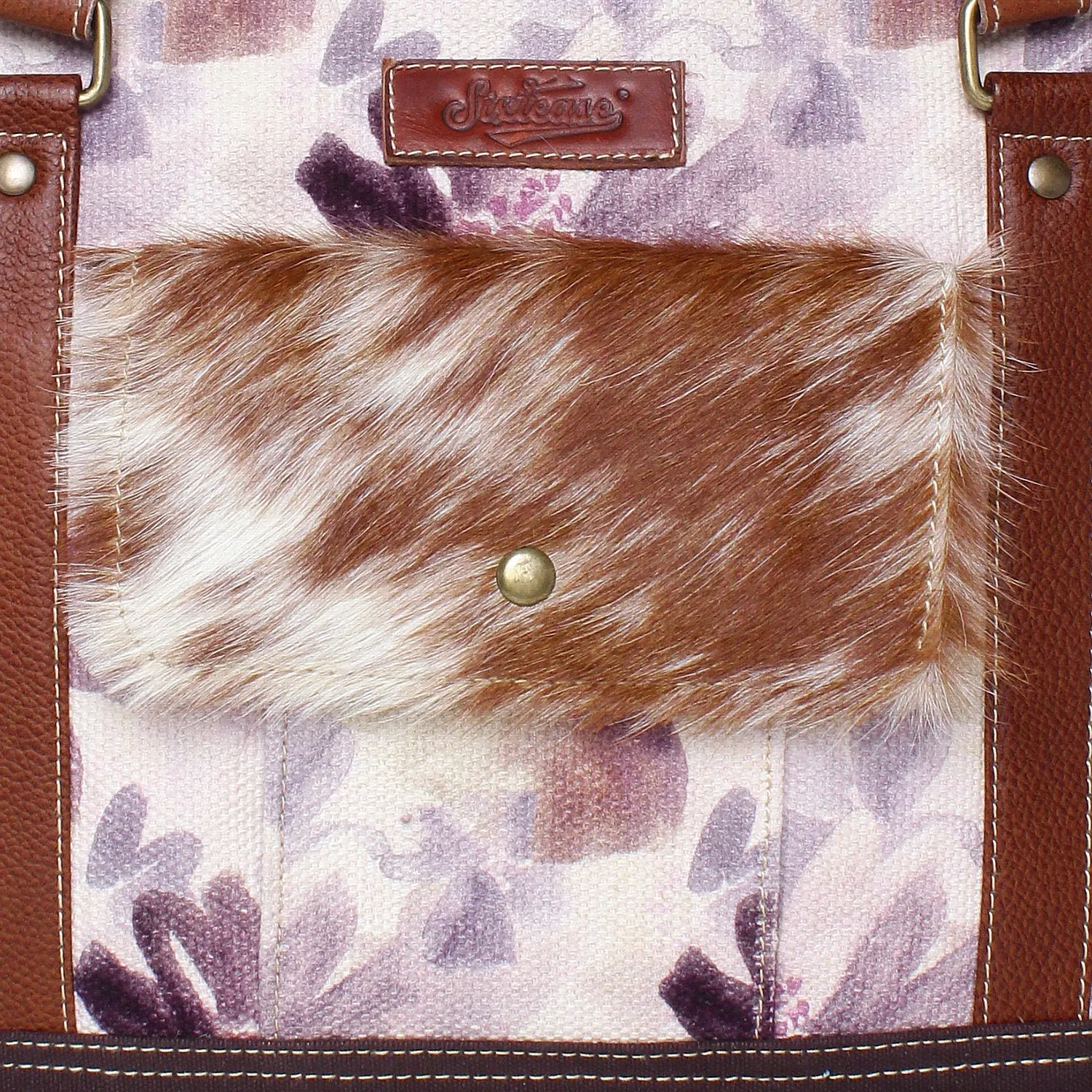 Sixtease Up-cycled Canvas Functional Tote Bag: Sustainable Style, Urban Versatility, Perfect for Effortless Everyday Adventures! - (SB-4235)