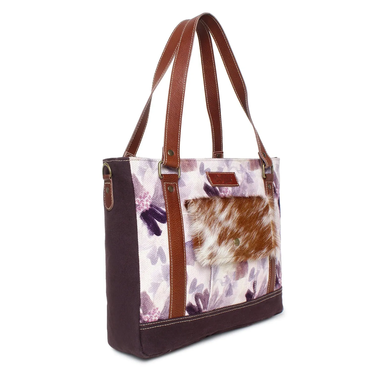 Sixtease Up-cycled Canvas Functional Tote Bag: Sustainable Style, Urban Versatility, Perfect for Effortless Everyday Adventures! - (SB-4235)