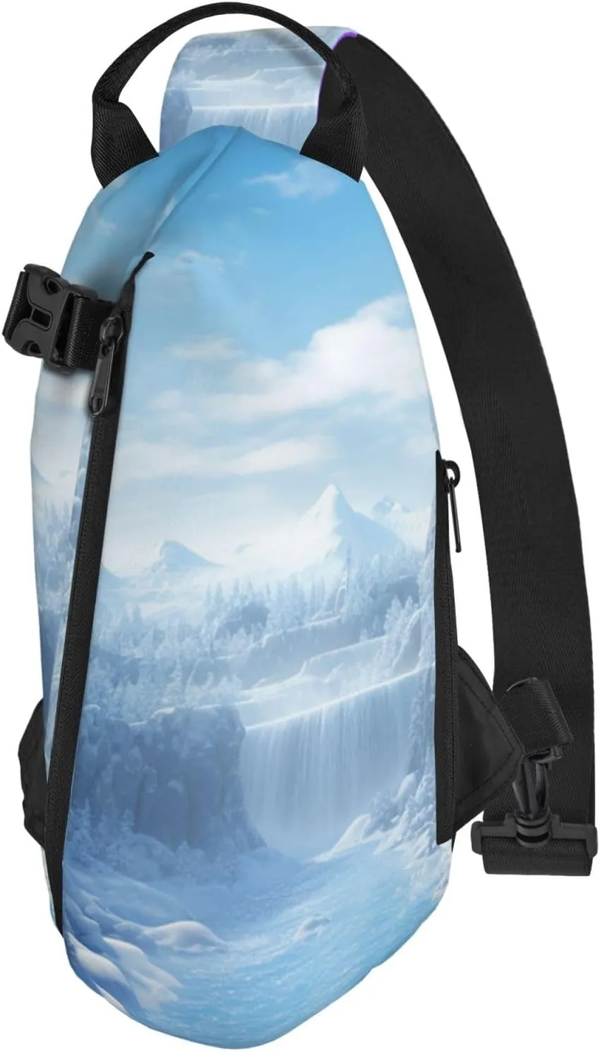 Sling Bag Crossbody Backpack for Men Women Snow Ice World Chest Bag Crossbody Bag for Travel Sport Running