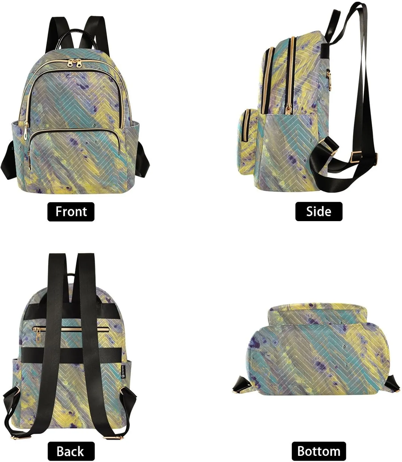 Small Backpack for Women Quilted Backpack Fashion Shoulder Bag Casual Daypack with Leather Carrying Handle(Pattren 3)