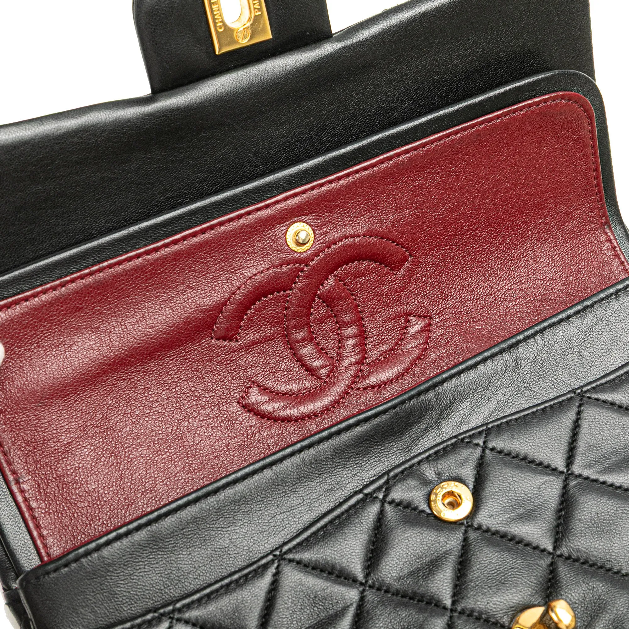 Small Classic Lambskin Double Flap