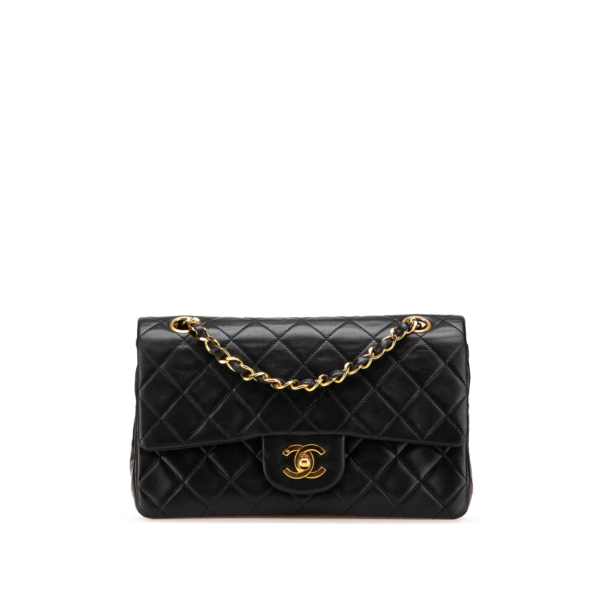 Small Classic Lambskin Double Flap
