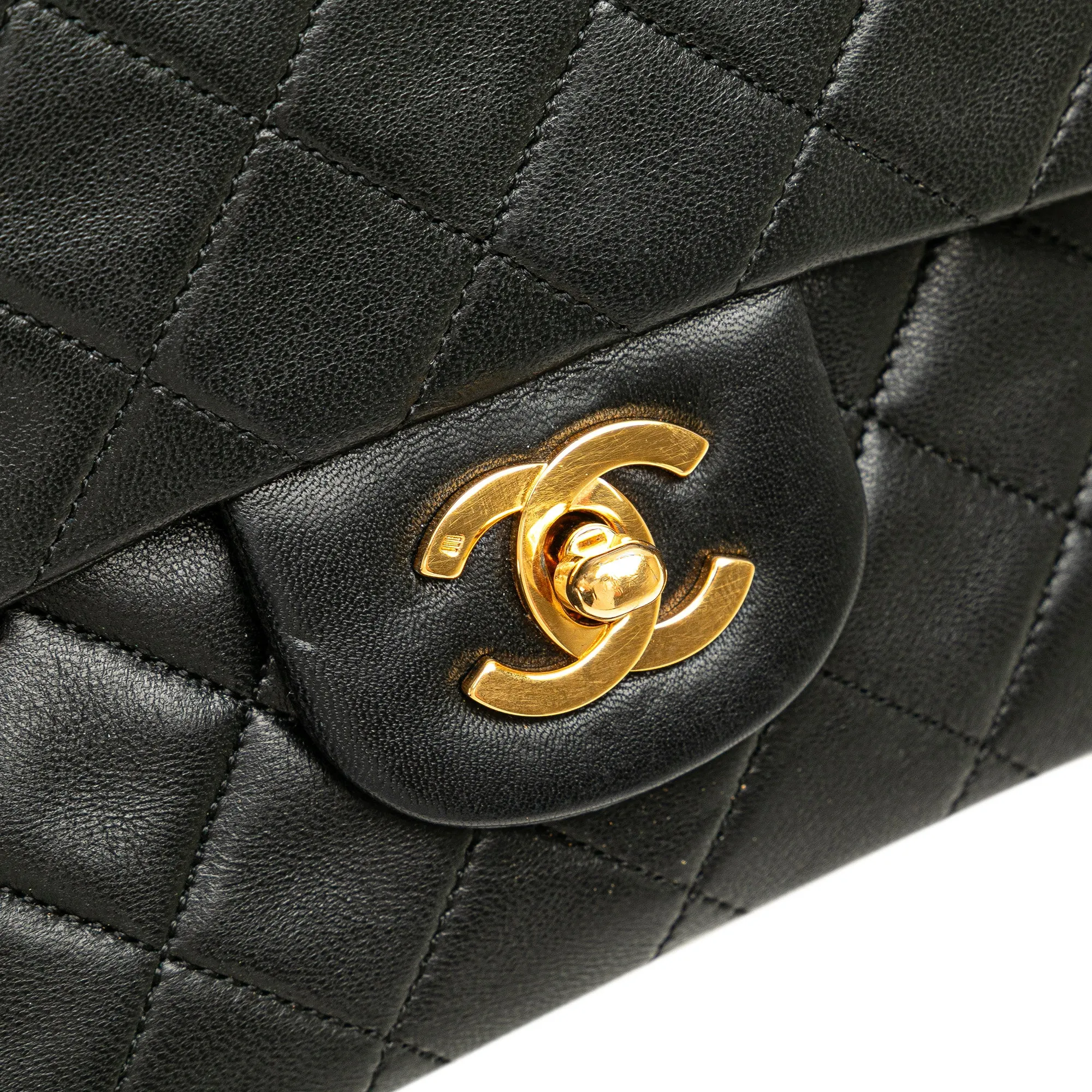 Small Classic Lambskin Double Flap