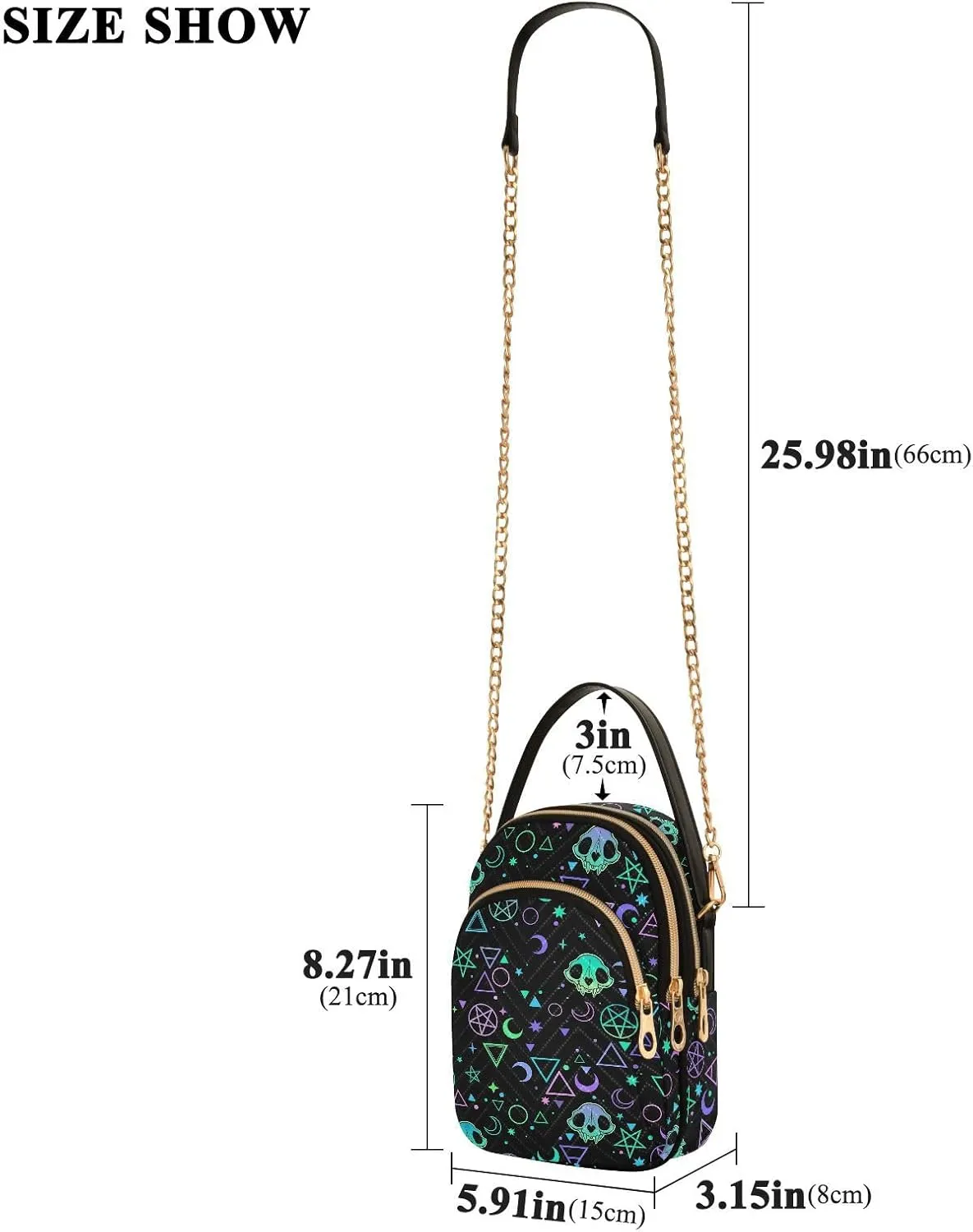 Small Cross body Bags for Women Quilted Crossbody Cell Phone Shoulder Purse Handbags Wallet Detachable Chain Bag