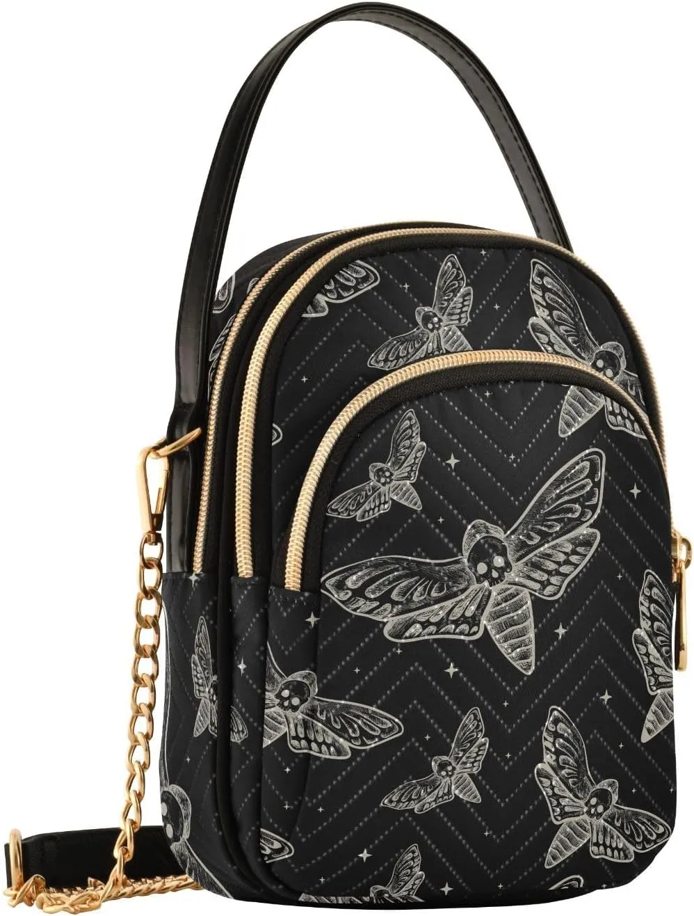 Small Cross body Bags for Women Quilted Crossbody Cell Phone Shoulder Purse Handbags Wallet Detachable Chain Bag