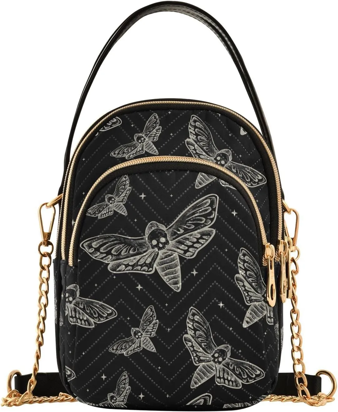 Small Cross body Bags for Women Quilted Crossbody Cell Phone Shoulder Purse Handbags Wallet Detachable Chain Bag