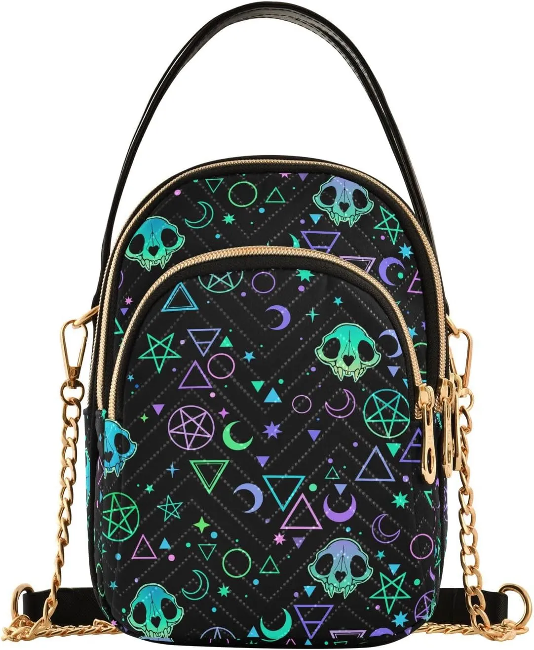 Small Cross body Bags for Women Quilted Crossbody Cell Phone Shoulder Purse Handbags Wallet Detachable Chain Bag