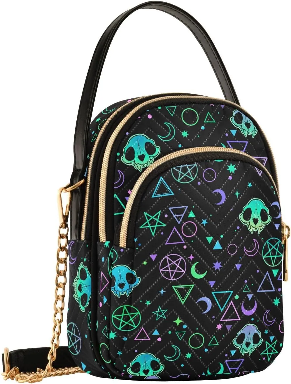 Small Cross body Bags for Women Quilted Crossbody Cell Phone Shoulder Purse Handbags Wallet Detachable Chain Bag