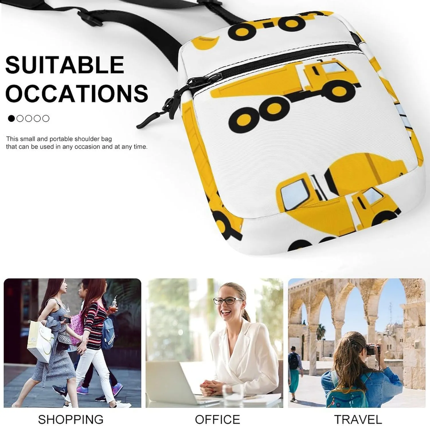 Small Crossbody Bag for Women, Casual Mini Shoulder Pouch Portable Travel Purse Cell Phone Bag