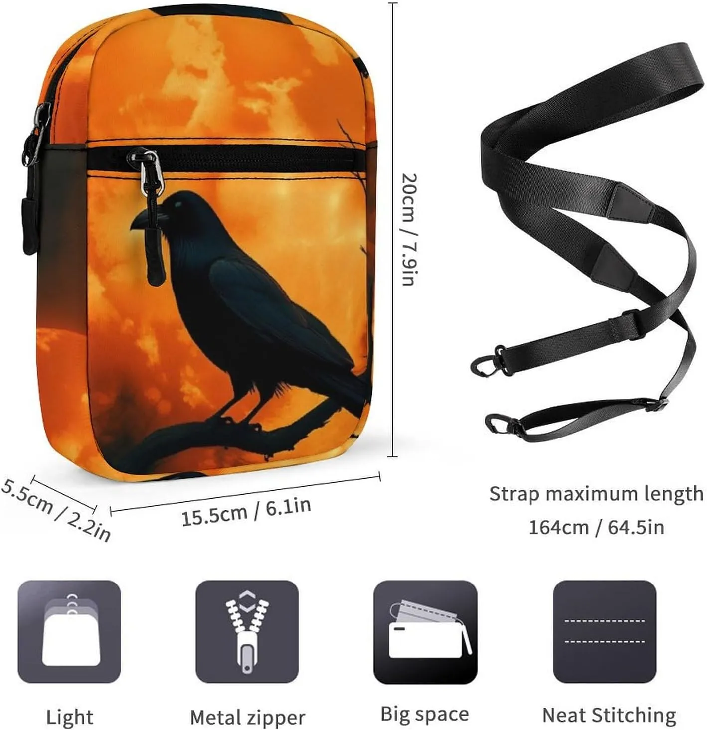 Small Crossbody Bag for Women, Casual Mini Shoulder Pouch Portable Travel Purse Cell Phone Bag