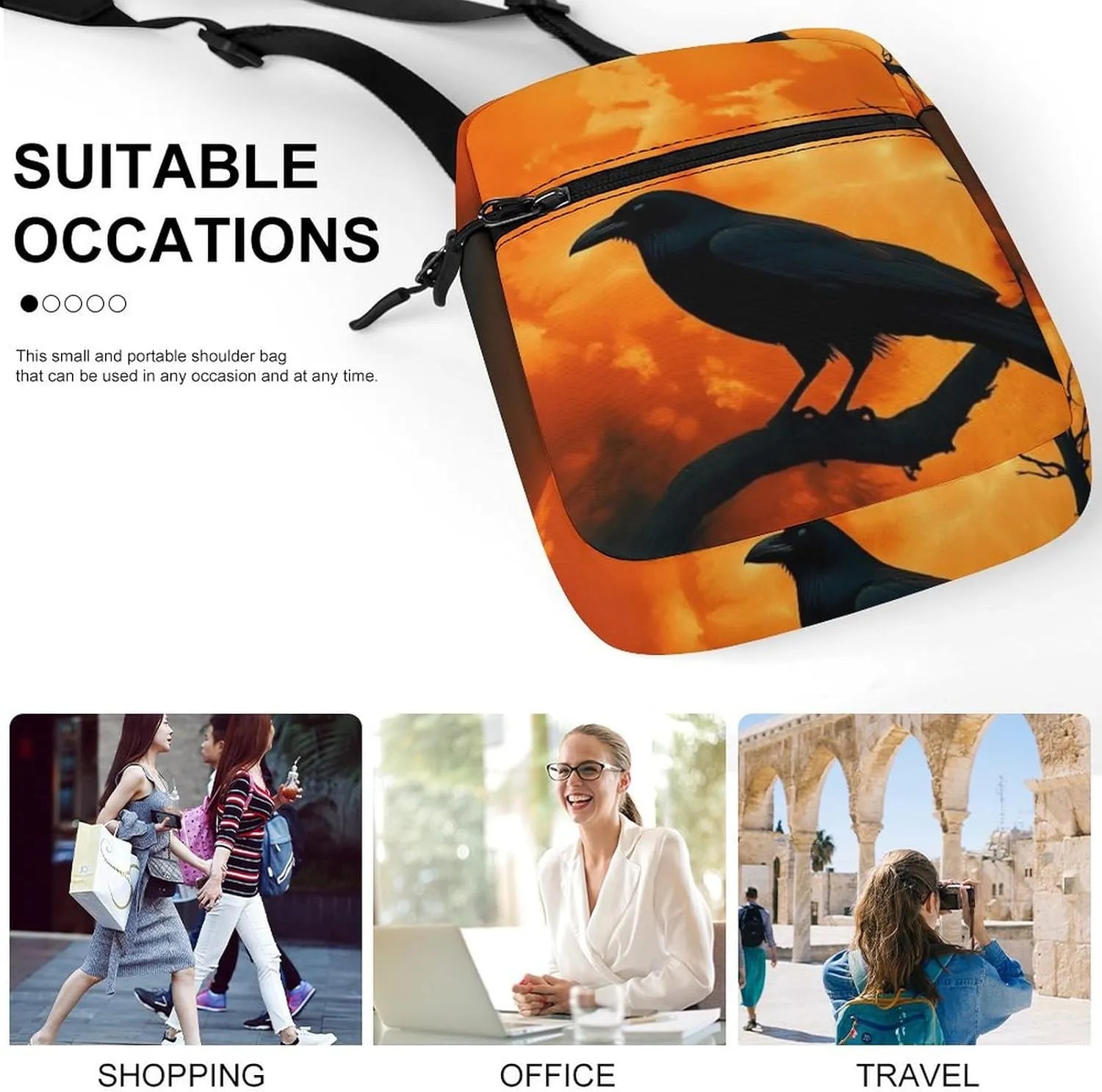Small Crossbody Bag for Women, Casual Mini Shoulder Pouch Portable Travel Purse Cell Phone Bag