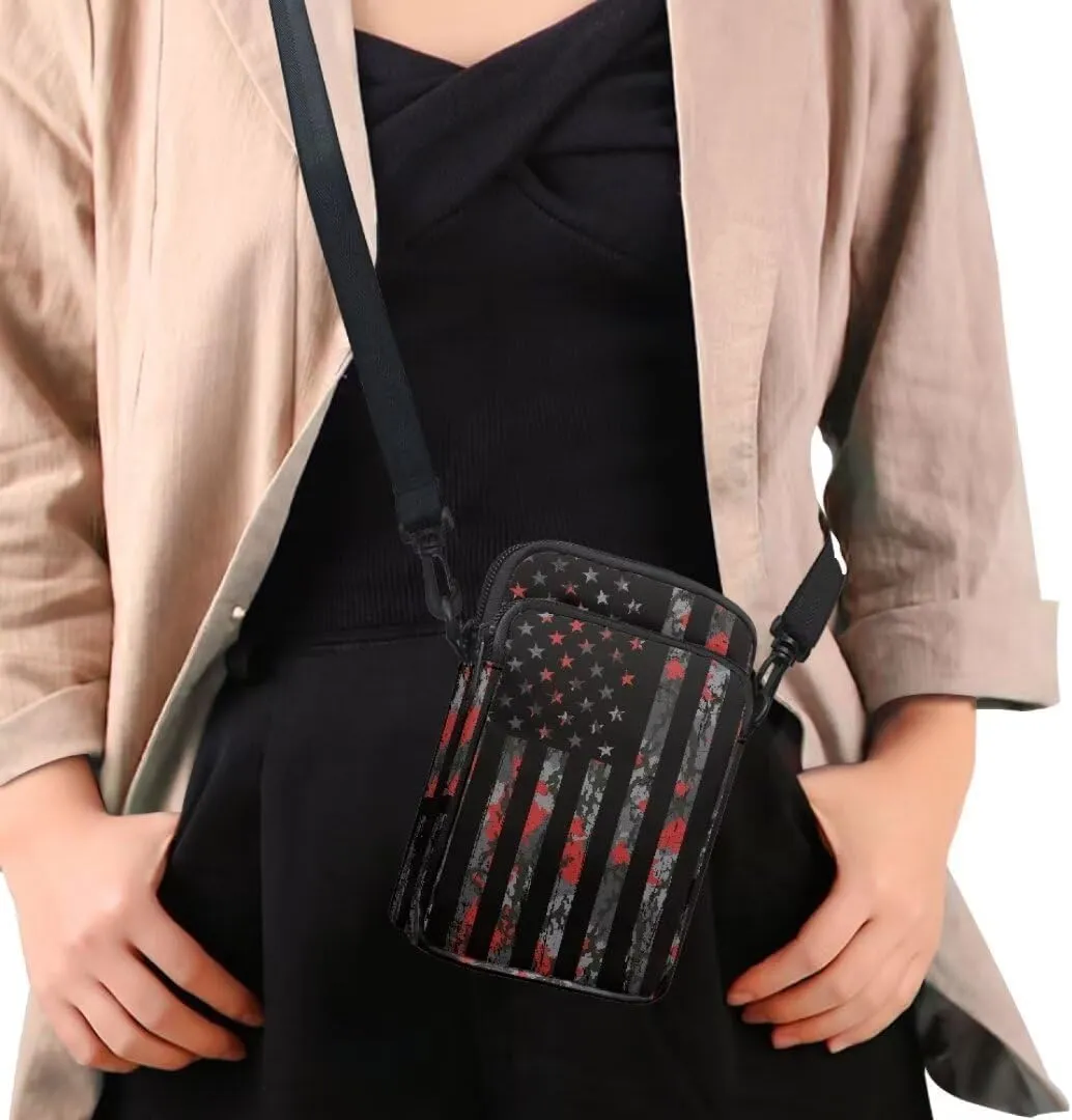 Small Crossbody Cell Phone Purse, Lightweight Mini Messenger Shoulder Handbag Wallet with Adjustable Strap