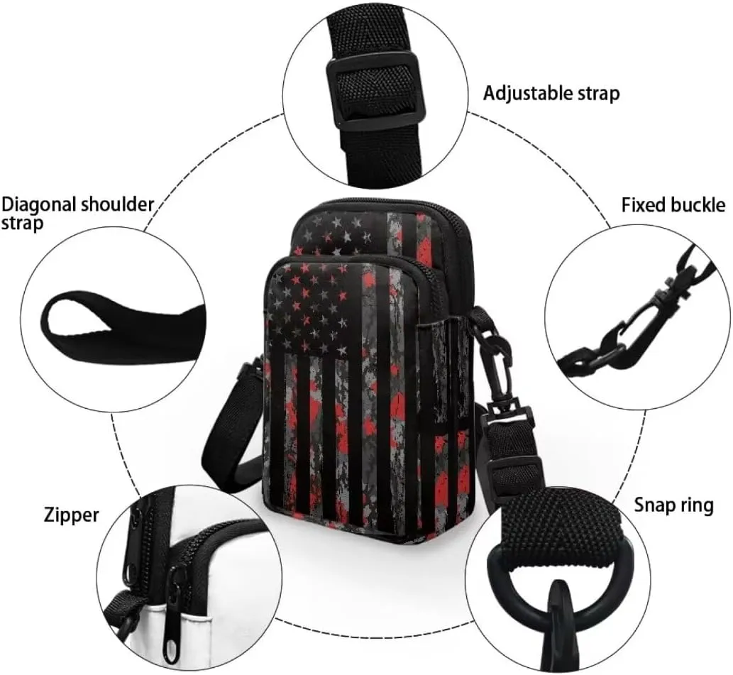 Small Crossbody Cell Phone Purse, Lightweight Mini Messenger Shoulder Handbag Wallet with Adjustable Strap