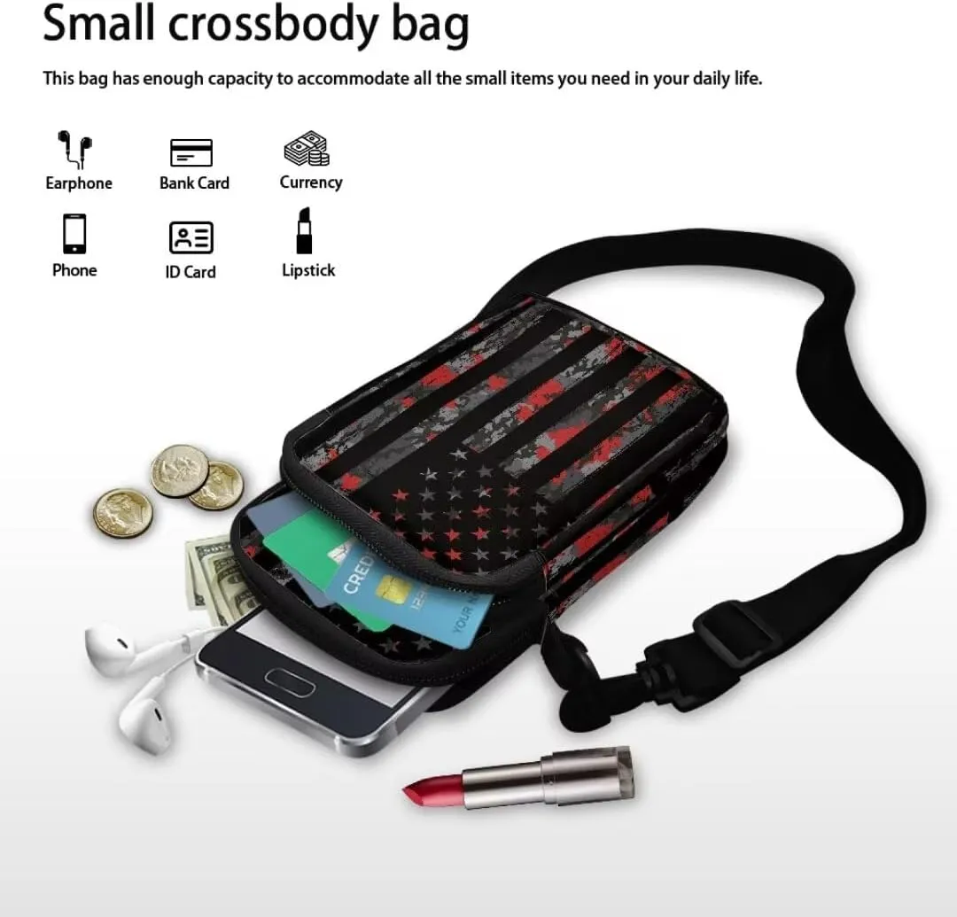 Small Crossbody Cell Phone Purse, Lightweight Mini Messenger Shoulder Handbag Wallet with Adjustable Strap